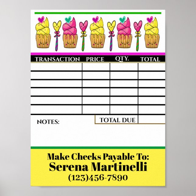 Poster TÉLÉCHARGER l'affiche de votre feuille de factures (Devant)