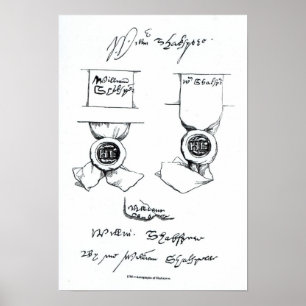 Poster Télécopies de la signature de William Shakespeare