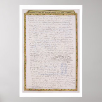Poster Télécopieur d'une lettre d'Elizabeth I à François