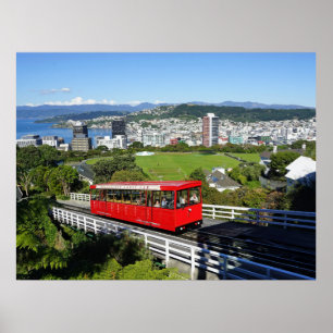 Poster Téléphérique de Wellington, Nouvelle-Zélande