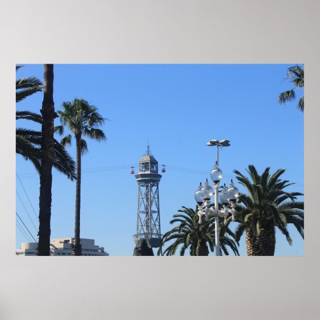 Poster Téléphériques de Barcelone  (Devant)