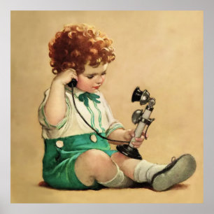 Poster Téléphone par Jessie Willcox Smith