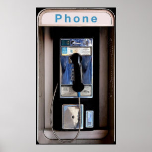 Poster Téléphone public de New York, cabine téléphonique 