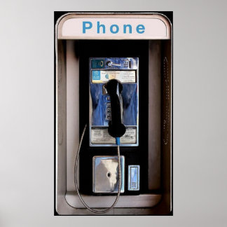Poster Téléphone public de New York, cabine téléphonique
