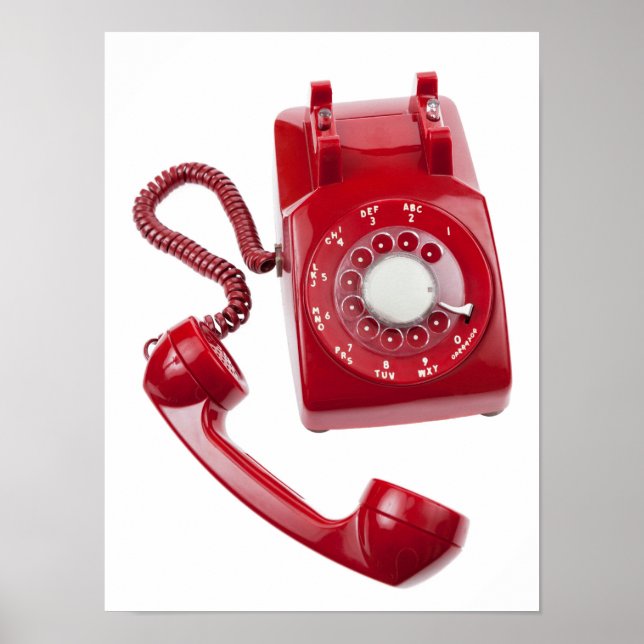 Poster Téléphone rouge Rotary (Devant)
