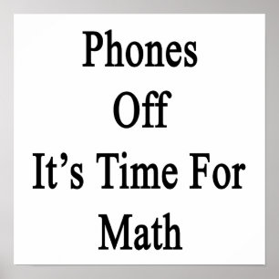 Poster Téléphones fermés Il est temps pour les maths