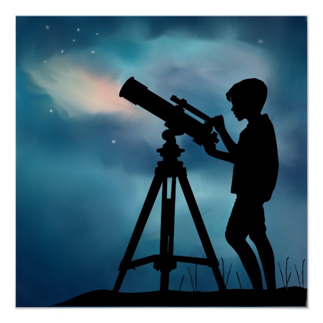 Poster Telescope Boy (Vorderseite)