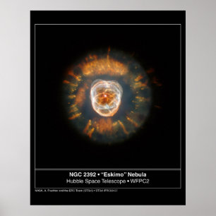 Poster Télescope Eskimo Nebula 2392 Hubble