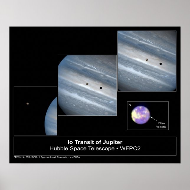 Poster Télescope Io Jupiter Transit Hubble Photo (Devant)