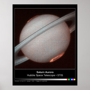 Poster Télescope Saturn Aurora Hubble Photo