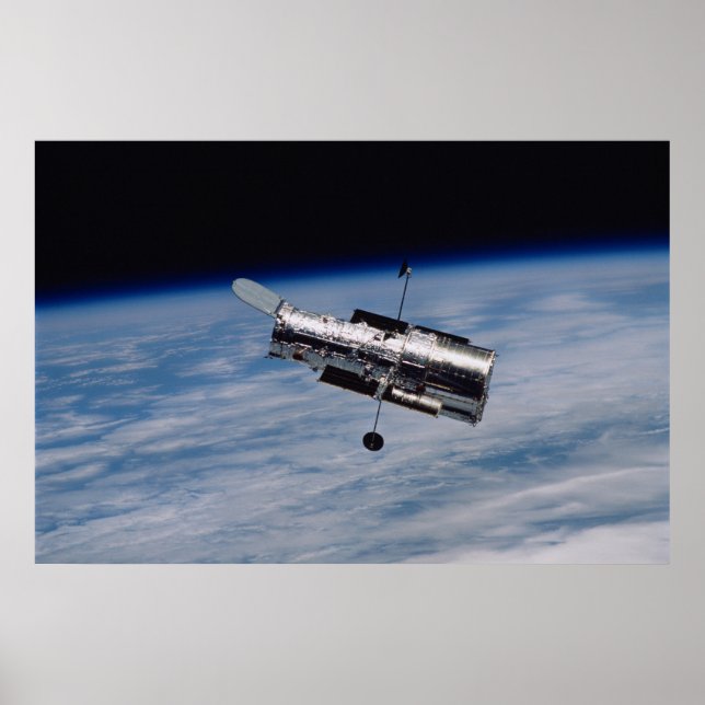 Poster Télescope spatial Hubble et Terre (Devant)