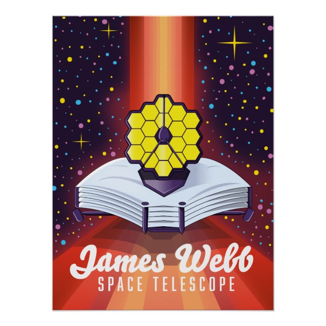 Poster Télescope spatial James Webb. (Devant)