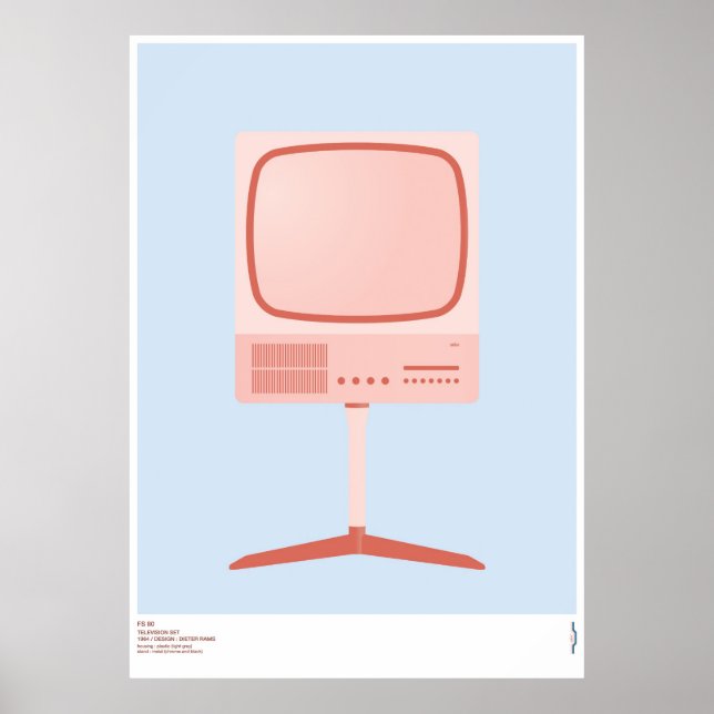 Poster Téléviseur Braun FS 80 - Dieter Rams (Devant)