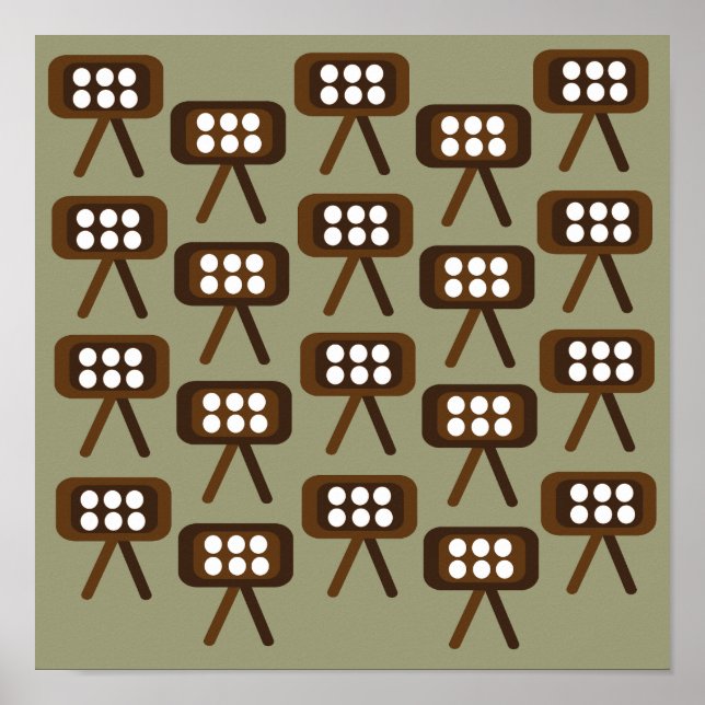 Poster Télévision Moderne Du Milieu Du Siècle (Devant)