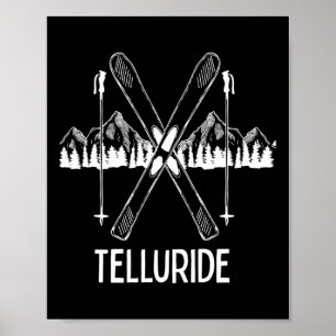 Poster Telluride Colorado Rocky Mountains Co Ski Snowb