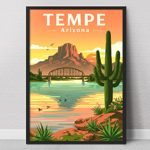 Poster Tempe Arizona vintage