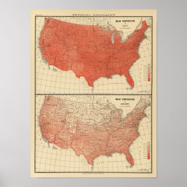 Poster Température moyenne (Devant)