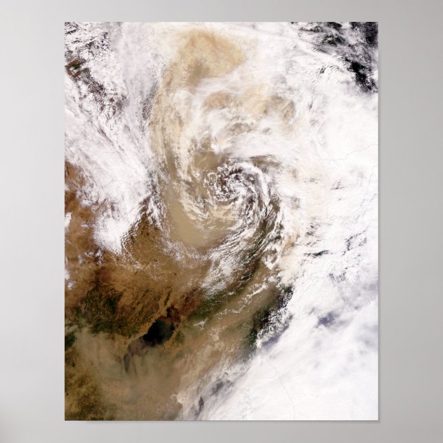 Poster Tempête de poussière dans le nord de la Chine (Devant)