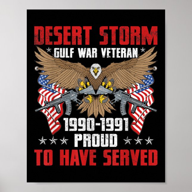 Poster Tempête du désert Fierté vétéran Guerre du Golfe P (Devant)