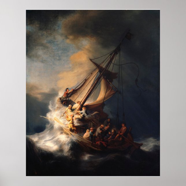 Poster Tempête sur la mer de Galilée (Devant)