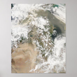 Poster Tempêtes de poussière au-dessus du Moyen-Orient
