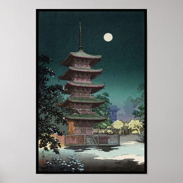 Poster Temple Asakusa Kinryuzan Tsuchiya Koitsu (Devant)