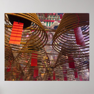 Poster Temple bouddhiste Man Mo de Hong Kong