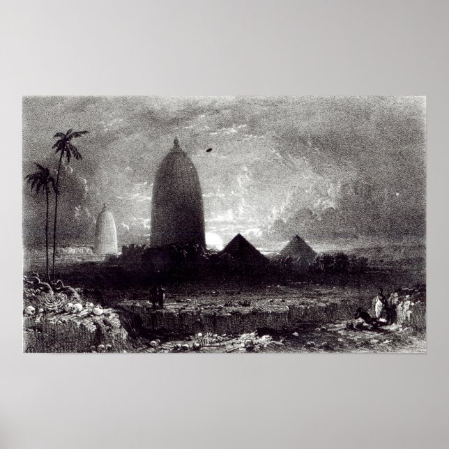 Poster Temple de Jagannath, gravé par A. Picken, 1837 (Devant)
