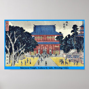 Poster Temple de Kinryuzan, Asakusa par Ando, Hiroshige
