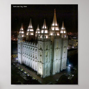 Poster Temple de LDS, Salt Lake City, Utah