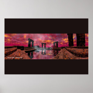 Poster TEMPLE DE L'EAU / MONDE D'HYPERION ,Science-fictio