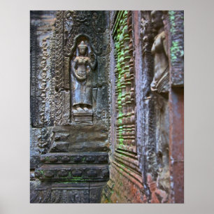Poster Temple de Ta Prohm, province de Siem Reap, Cambodg