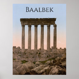 Poster Temple du Soleil à Baalbek