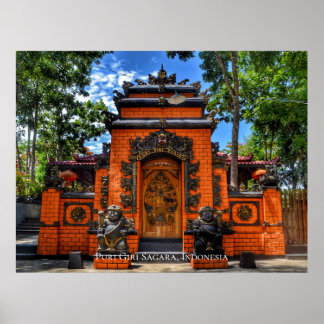 Poster Temple Gate Bouddhisme Indonésie Destination Voyag