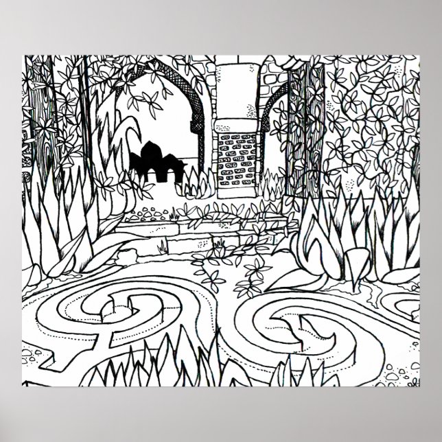 Poster Temple indien oublié (Devant)