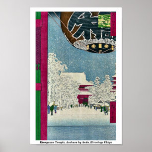 Poster Temple Kinryuzan, Asakusa par Ando, Hiroshige Ukiy