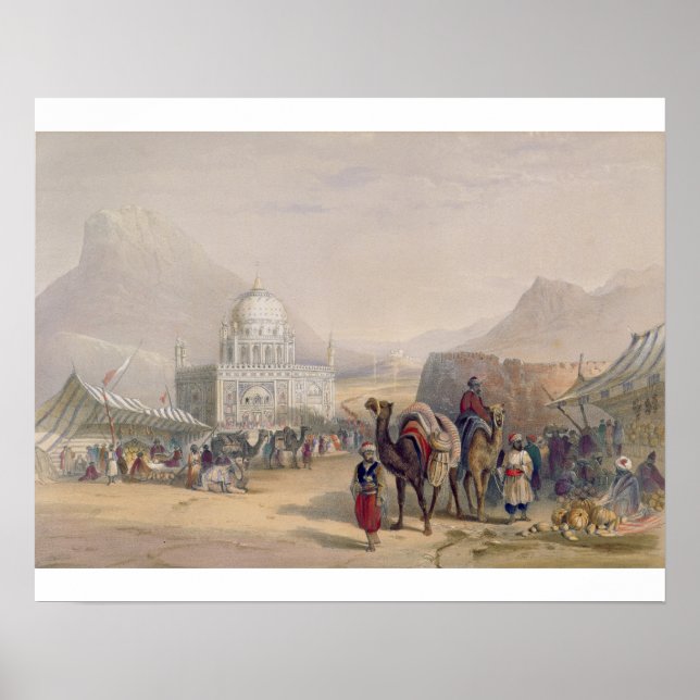 Poster Temple of 'Ahmed Shauh', King of Afghanistan, Kand (Devant)