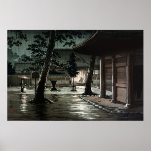 Poster Temple Takanawa Sengakuji par Tsuchiya Koitsu