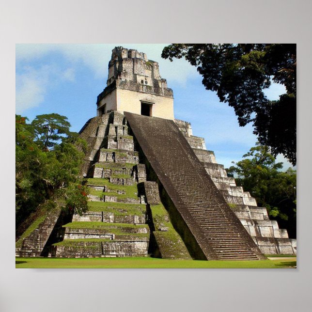 Poster Temple Tikal Guatemala Maya (Devant)