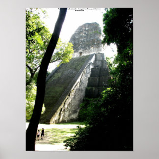 Poster Temple V, Tikal, Guatemala
