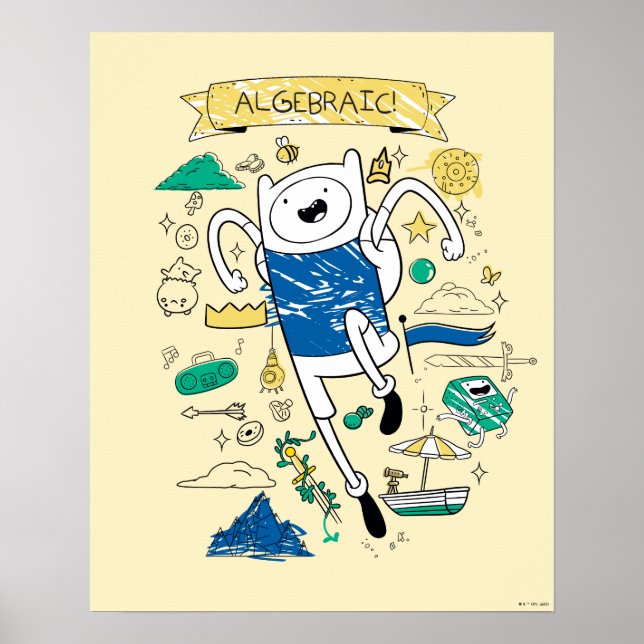 Poster Temps d'aventure | Croquis de recherche "algébriqu (Devant)