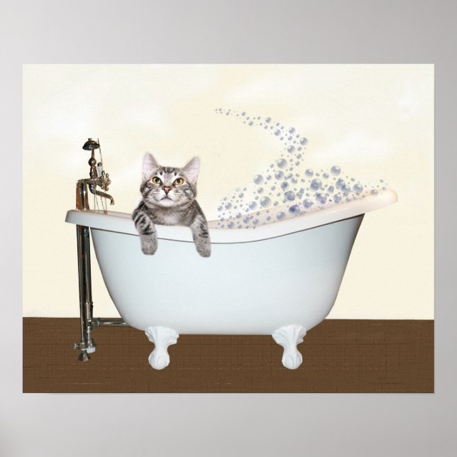 Poster Temps de bain Kitty (Devant)