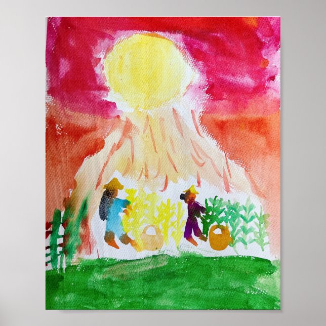 Poster Temps de récolte de Mika Aiko (Devant)