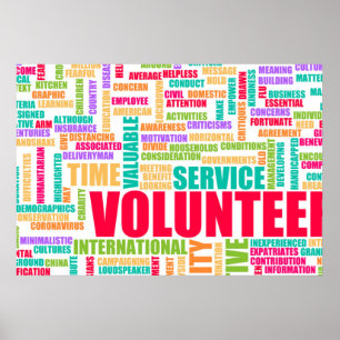 Poster Temps et service bénévoles pour la communauté
