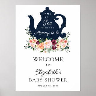 Poster Temps pour l'Affiche de bienvenue Baby shower de t