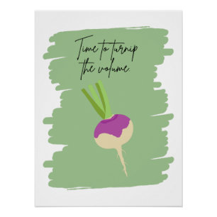 Poster Temps pour Turnip Volume - Fun Veggie Design