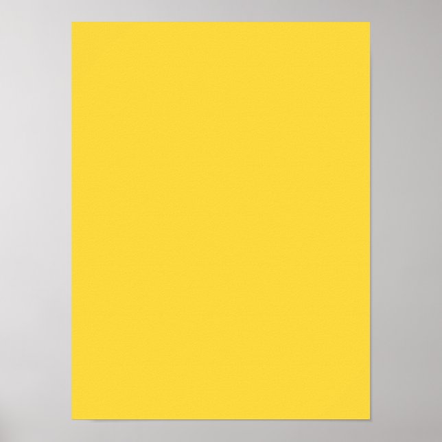 Poster Tendance jaune citron Couleur Modèle Customisé (Devant)