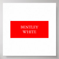 Tendance Rouge Blanc Style Simple Simple Plaque Vo