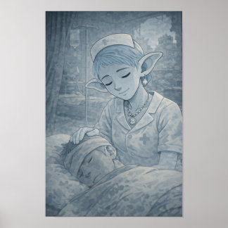 Poster Tendresse / Infirmière / Hôpital
