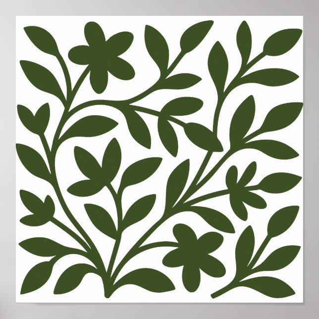 Poster Tendril Garden Green Vine Floral Feuille (Devant)